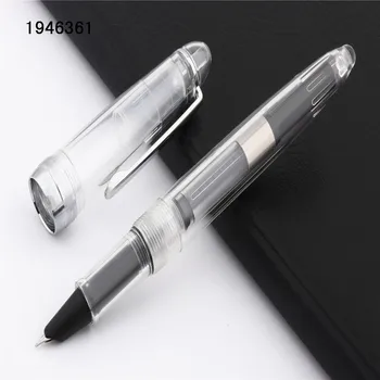 Перьевые ручки JINHAO 992 прозрачного белого цвета со спиральным круглым корпусом, офисные, студенческие, с очень тонким пером, новые