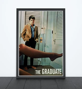 Выпускник (1967) Плакат классического фильма Ретро Романтическая комедия кино Принт Арт подарок