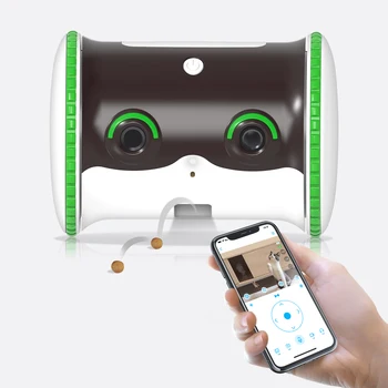 Дистанционно Управляемый Дозатор корма для домашних животных Интеллектуальная Интерактивная Игрушка Puffer Robot