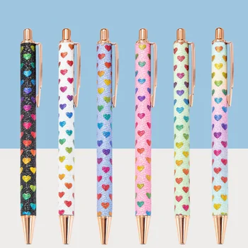 1 Шариковая ручка Ellen Brook ШТ, Милые губы, сердечко, Свадьба, Розовое золото, Металлические канцелярские принадлежности, Школьные принадлежности, Высококачественные ручки