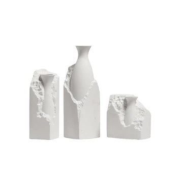 Скульптурные вазы, сухоцветы и вазоны для цветов, креативная гостиная, цветочная композиция, украшение тумбочки для телевизора, ваза с белой сливой