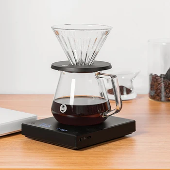 Black Mirror Базовые + новые цифровые кухонные весы для кофе и продуктов питания со временем USB, легкие мини-цифровые весы