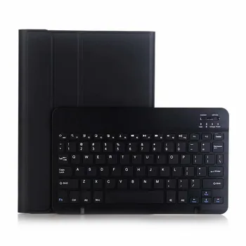 Чехол для беспроводной клавиатуры BT3.0 Защитный чехол для iPad, Съемный чехол для клавиатуры для iPad 10.2 (2019) (Черный-Black)