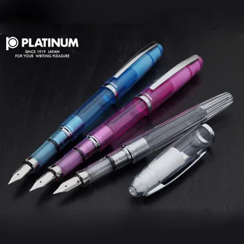 Оригинальная ручка с платиновыми чернилами, Прозрачная Перьевая ручка из нержавеющей стали PGB-3000A