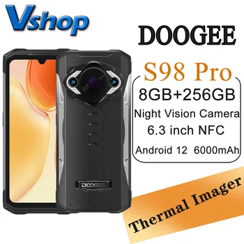 DOOGEE S98 Pro IP68 /IP69K Водонепроницаемый Прочный Мобильный Телефон Тепловизор Камера Ночного Видения Мобильный Телефон Helio G96 8 ГБ 256 ГБ 6,3 
