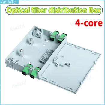 Распределительная коробка для оптического волокна, 4-жильная, настенная, внутренняя и наружная, распределительная коробка для оптического волокна, непромокаемая прочная коробка
