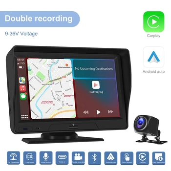 Беспроводная автомагнитола Carplay Android Auto с 7-дюймовым экраном, Фронтальные резервные камеры, Bluetooth WIFI FM, Bluetooth Mirror Link, TF Карта
