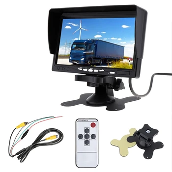 12 В-24 В 7-дюймовый Цветной HD-монитор TFT LCD для автомобиля, грузовика, камеры видеонаблюдения заднего вида