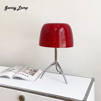 Простой постмодернистский настольный светильник карамельного цвета, прикроватный столик для спальни, кабинета, медное украшение стола, настольная лампа
