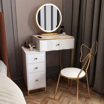 Обеденный туалетный столик в спальне 50 ультраузких 60 см, Современный минималистичный скандинавский Роскошный шкаф для косметики, украшений, мебели для дома XF30YH