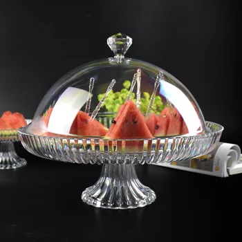Высокая опорная плита, крышка, тарелка для отбора проб, пластиковая прозрачная тарелка для закусок, фруктовый акриловый лоток для проб, блюдо для конфет круглого сечения