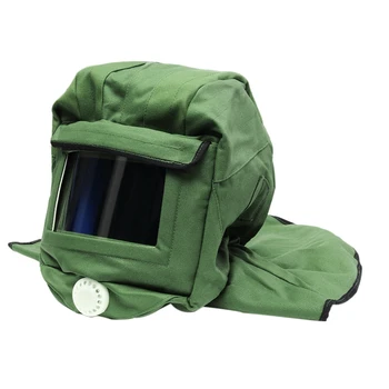 Брезентовая крышка капюшона для пескоструйной обработки, шапочка для шали, маска для пескоструйной обработки, маска для защиты от пыли, маска для защитного снаряжения