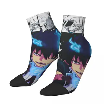 Blue Exorcist Rin Okumura Мужские носки до щиколотки унисекс в стиле манга с оригинальным рисунком и сумасшедшим низким носком в подарок