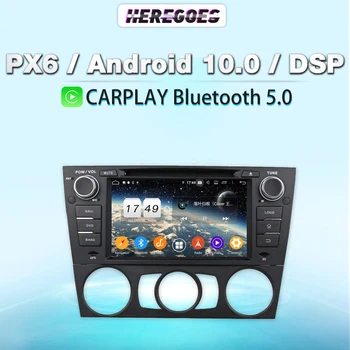 Carplay PX6 Android 11,0 4G + 64 ГБ Автомобильный DVD-плеер GPS Навигация Мультимедиа Стерео Аудио Авто автомагнитола для BMW E90 E91 E92 E93