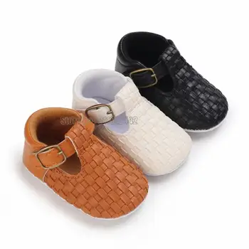 Повседневные кроссовки для новорожденных коричневых мальчиков и девочек На мягкой нескользящей подошве, обувь для первых ходунков для малышей