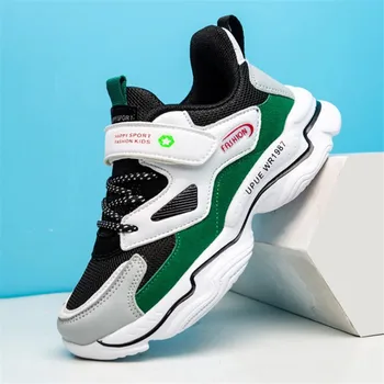 Детская обувь 2021 года, новая спортивная обувь для маленьких мальчиков и девочек, Светоотражающие Шнурки, Дышащие Модные Детские кроссовки для уличного тенниса