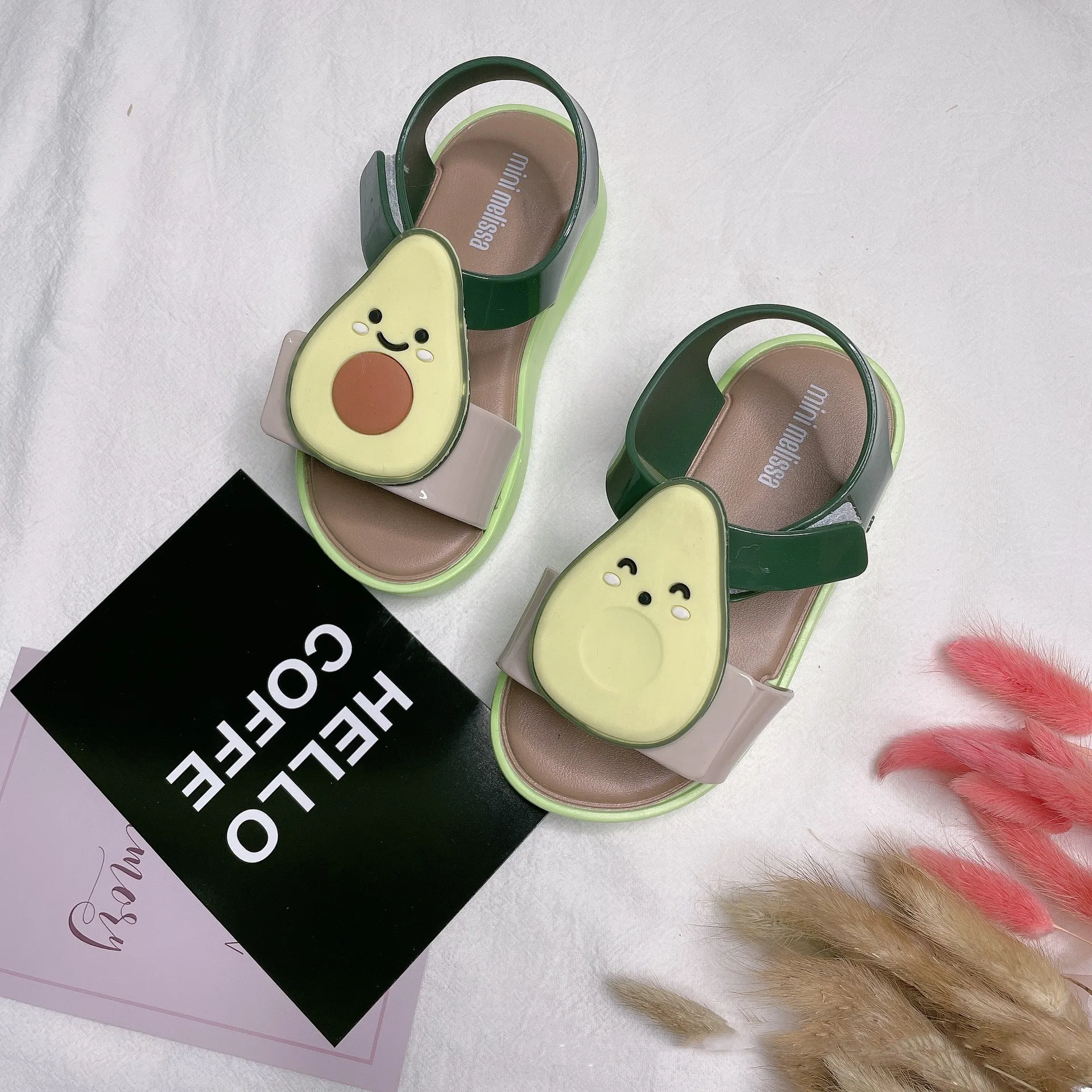 Обувь Mini Melissa Детские фруктовые сандалии на мягкой подошве, желейные туфли с открытым носком для мальчиков и девочек, детская пляжная обувь HMI099
