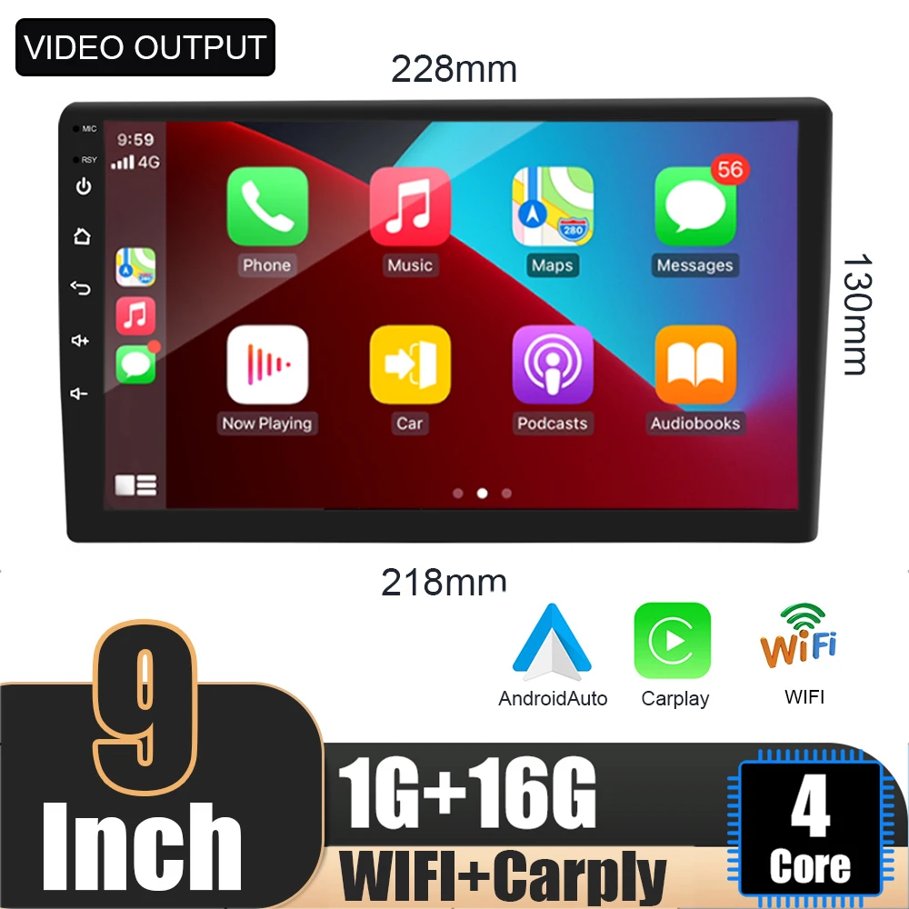 1 + 16 ГБ MP5 Видеоплеер 2 Din Android 10,0 Bluetooth WiFi Автомобильный Радиоприемник 7/8/9/10 Дюймов HD Сенсорный Экран GPS Навигация FM Аудио