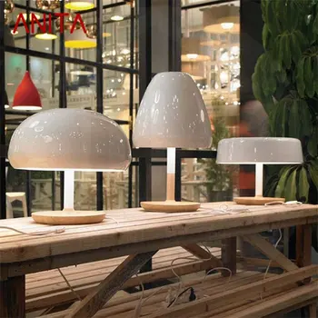 Настольные лампы ANITA Creative Современный белый светодиодный грибовидный настольный светильник для домашнего прикроватного украшения