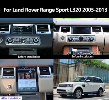 Для Land Rover Range Rover Sport 2006 2009 2012 GPS Навигация автомобильный стереоплеер Carplay экран в стиле Tesla Автомобильные радиоприемники Android11