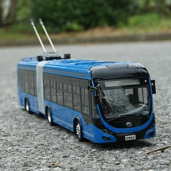 Отлитый под давлением Троллейбус Yutong в масштабе 1:42 С Двумя источниками питания ZK5180C BRT Имитационная Модель Из Сплава Коллекционные Подарочные Игрушки-Дисплеи