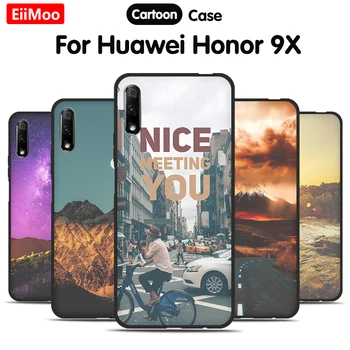 Чехол EiiMoo Для Huawei Honor 9X Силиконовый Чехол TPU Для Huawei Honor 9X Cover Cute 3D Relift Back Чехлы для телефонов Hauwei Honor9X 9 X