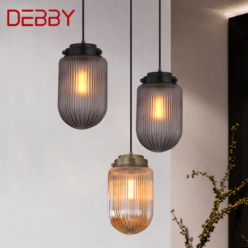 Подвесные светильники DEBBY Nordic LED, светильники, Промышленный Креативный Простой дизайн, Стеклянная подвесная лампа для дома, спальни